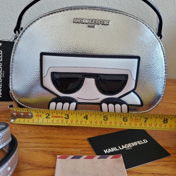 Karl Lagerfeld Silver Crossbody Bag - Picture 13 of 16